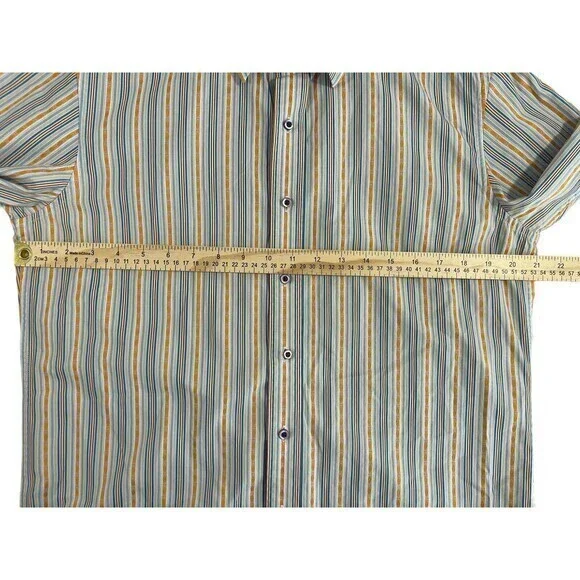 Robert Graham Mens Shirt Striped Button Front Long Sleeve Size Small - Picture 4 of 8